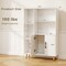 Costway Floor Storage Cabinet Free Standing Wooden Display Bookcase Side Decor Furniture